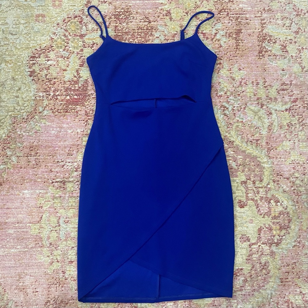 Lulus Cutout on the Town Mini Royal Blue Dress M EUC